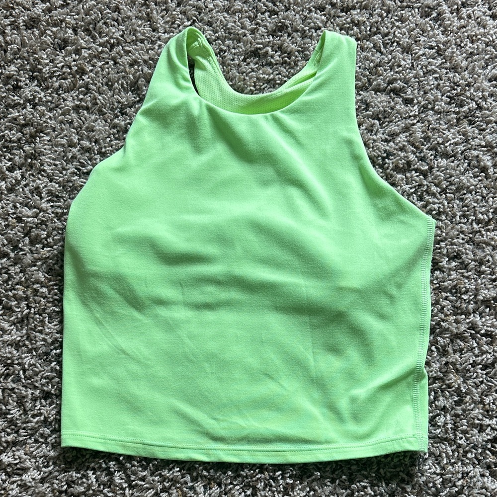 Athleta Neon Lime High Neck Tank Top